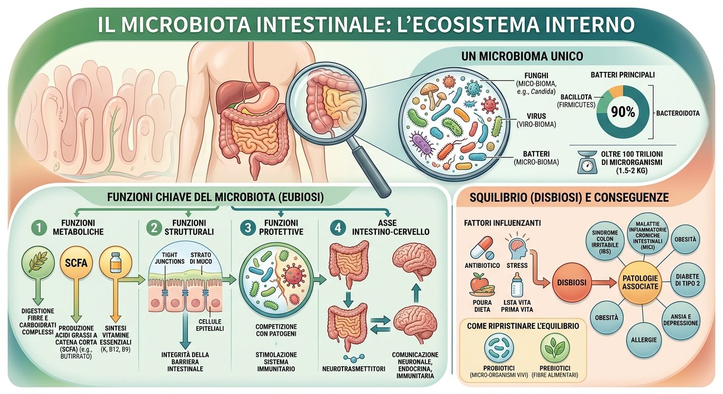 Microbiota intestinale spiegato semplice