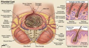 anatomia cisti pilonidale