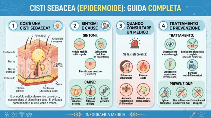 cisti sebacea infografica