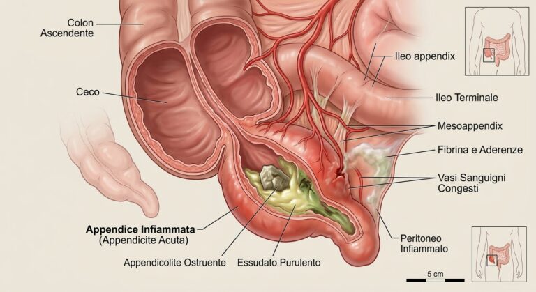Appendicite: sintomi, diagnosi e quando operare