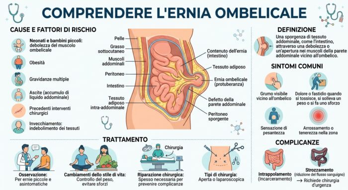 infografica ernia ombelicale