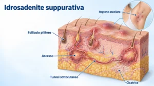 illustrazione anatomica idrosadenite suppurativa
