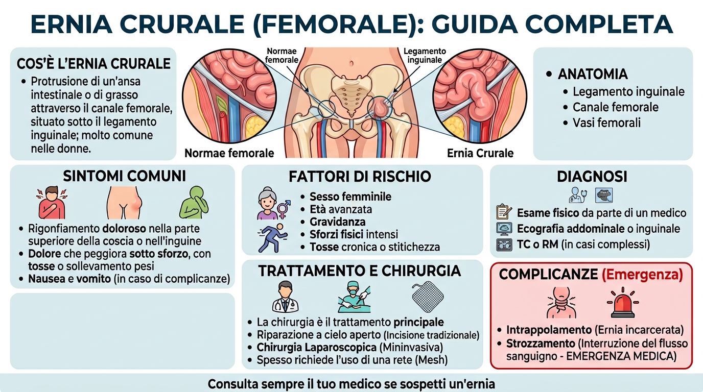 infografica medica ernia crurale